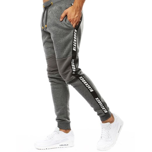 Spodnie męskie dresowe joggery antracytowe Dstreet UX3541 ze sklepu DSTREET.PL w kategorii Spodnie męskie - zdjęcie 171482461