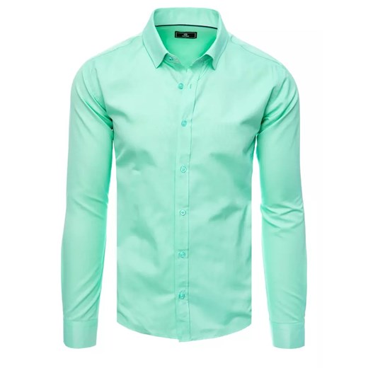 Koszula męska elegancka miętowa Dstreet DX2433 ze sklepu DSTREET.PL w kategorii Koszule męskie - zdjęcie 171482491