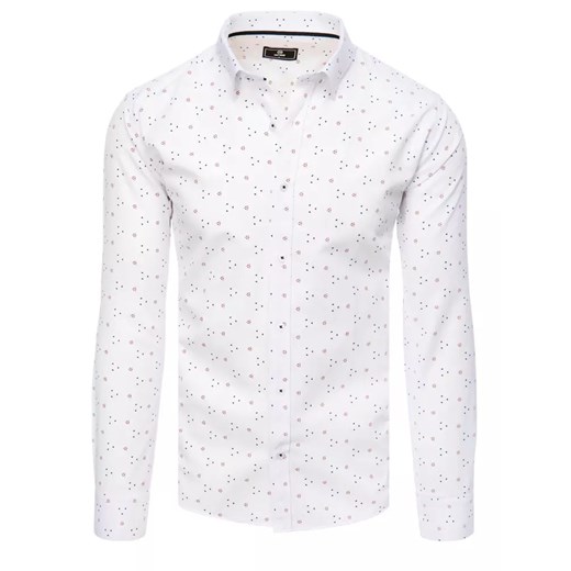 Koszula męska biała Dstreet DX2469 ze sklepu DSTREET.PL w kategorii Koszule męskie - zdjęcie 171482494