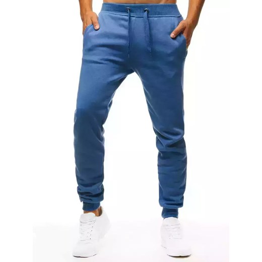 Spodnie męskie dresowe niebieskie Dstreet UX3427 ze sklepu DSTREET.PL w kategorii Spodnie męskie - zdjęcie 171482583