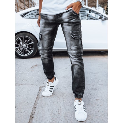 Spodnie męskie jeansowe joggery czarne Dstreet UX4040 ze sklepu DSTREET.PL w kategorii Spodnie męskie - zdjęcie 171482871