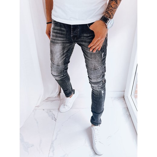 Spodnie męskie jeansowe czarne Dstreet UX3999 ze sklepu DSTREET.PL w kategorii Jeansy męskie - zdjęcie 171483531