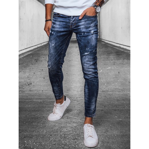 Spodnie męskie jeansowe niebieskie Dstreet UX4073 ze sklepu DSTREET.PL w kategorii Jeansy męskie - zdjęcie 171483550