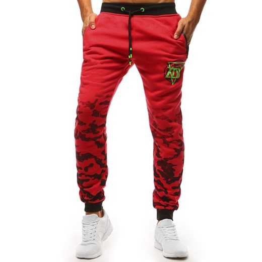 Spodnie dresowe męskie czerwone Dstreet UX3618 ze sklepu DSTREET.PL w kategorii Spodnie męskie - zdjęcie 171483593