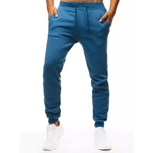 Spodnie męskie dresowe niebieskie Dstreet UX3632 ze sklepu DSTREET.PL w kategorii Spodnie męskie - zdjęcie 171483783