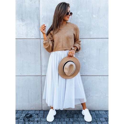 Sweter damski oversize BILLIS ciemnobeżowy Dstreet MY2231 Dstreet Uniwersalny DSTREET.PL promocja