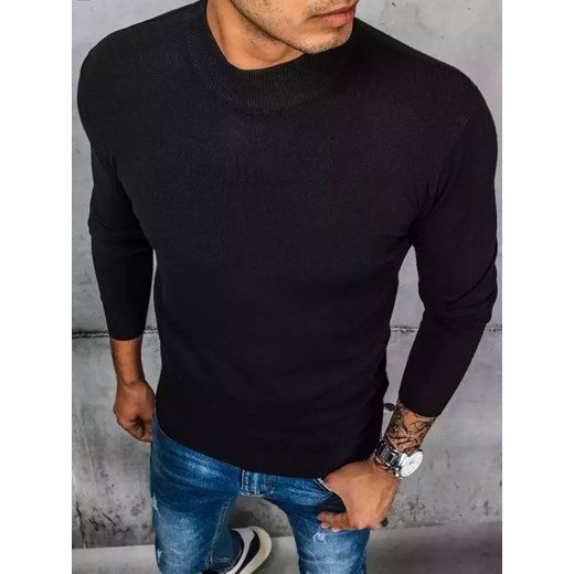 Sweter męski półgolf czarny Dstreet WX1900 Dstreet S okazyjna cena DSTREET.PL