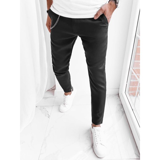 Spodnie męskie casual czarne Dstreet UX4002 ze sklepu DSTREET.PL w kategorii Spodnie męskie - zdjęcie 171484462
