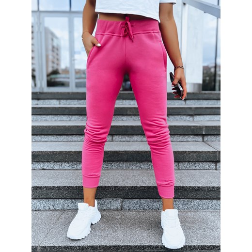 Spodnie damskie dresowe FITS różowe UY0208 ze sklepu DSTREET.PL w kategorii Spodnie damskie - zdjęcie 171484521