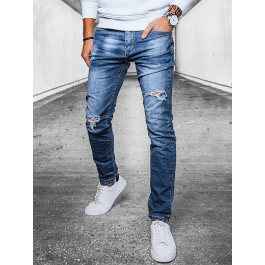 Spodnie męskie jeansowe niebieskie Dstreet UX4085 ze sklepu DSTREET.PL w kategorii Jeansy męskie - zdjęcie 171484583