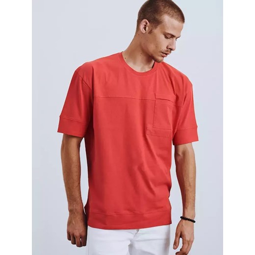 T-shirt męski czerwony Dstreet RX4632 ze sklepu DSTREET.PL w kategorii T-shirty męskie - zdjęcie 171484704