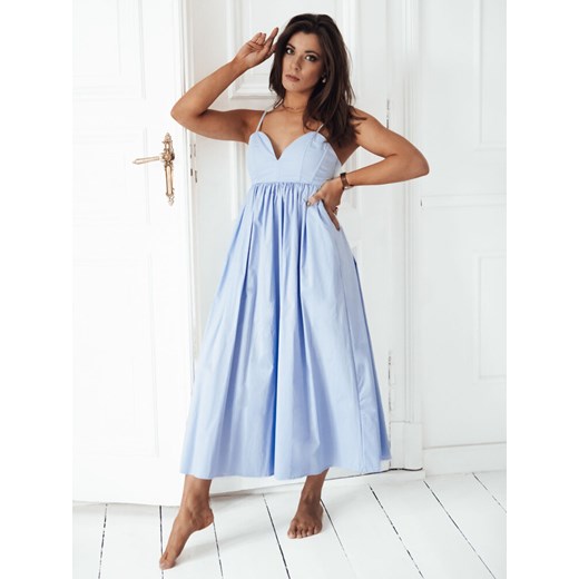Sukienka midi ELIENE błękitna Dstreet EY2441 ze sklepu DSTREET.PL w kategorii Sukienki - zdjęcie 171484761