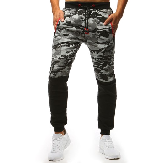 Spodnie dresowe męskie camo szare Dstreet UX3493 ze sklepu DSTREET.PL w kategorii Spodnie męskie - zdjęcie 171484804