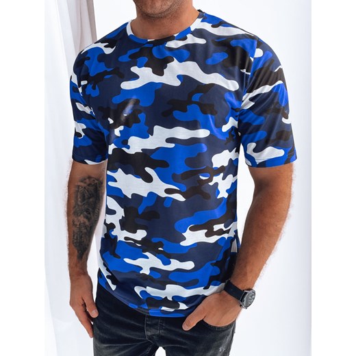 Koszulka moro męska niebieska Dstreet RX5250 ze sklepu DSTREET.PL w kategorii T-shirty męskie - zdjęcie 171484830