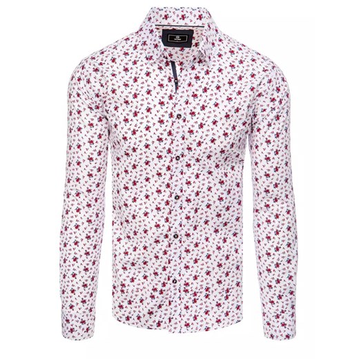 Koszula męska biała Dstreet DX2396 ze sklepu DSTREET.PL w kategorii Koszule męskie - zdjęcie 171484912