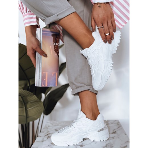 Sneakersy damskie CILLE białe Dstreet ZY0460 ze sklepu DSTREET.PL w kategorii Buty sportowe damskie - zdjęcie 171485041
