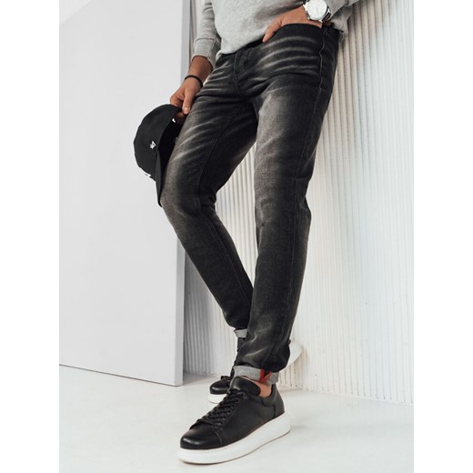 Spodnie męskie jeansowe czarne Dstreet UX4248 ze sklepu DSTREET.PL w kategorii Jeansy męskie - zdjęcie 171485052