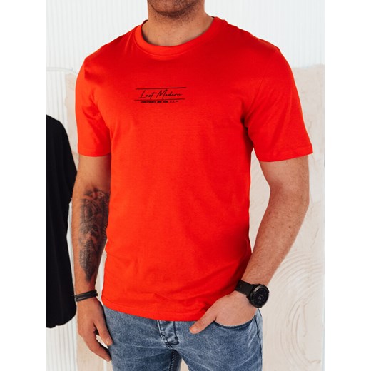 Koszulka męska z nadrukiem pomarańczowa Dstreet RX5473 ze sklepu DSTREET.PL w kategorii T-shirty męskie - zdjęcie 171485361
