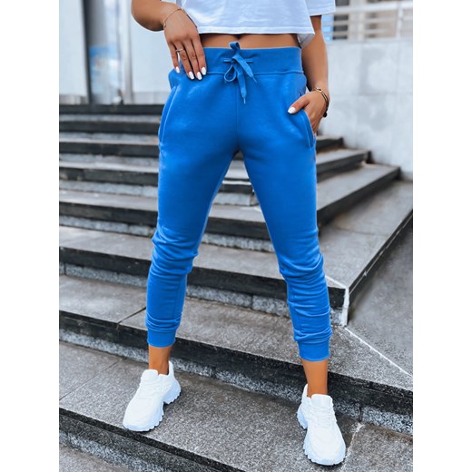 Spodnie damskie dresowe FITS niebieskie UY0972 ze sklepu DSTREET.PL w kategorii Spodnie damskie - zdjęcie 171485384