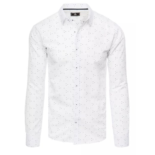 Koszula męska biała Dstreet DX2446 ze sklepu DSTREET.PL w kategorii Koszule męskie - zdjęcie 171485421