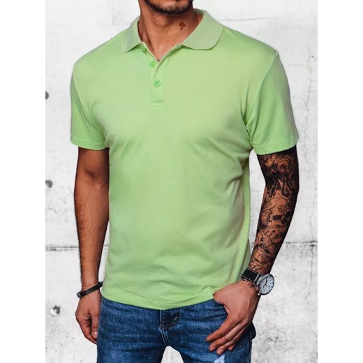 Koszulka polo męska zielona Dstreet PX0554 ze sklepu DSTREET.PL w kategorii T-shirty męskie - zdjęcie 171485684