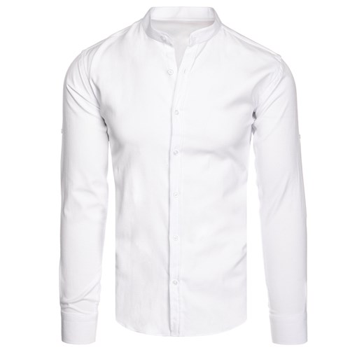 Koszula męska biała Dstreet DX2551 ze sklepu DSTREET.PL w kategorii Koszule męskie - zdjęcie 171485714