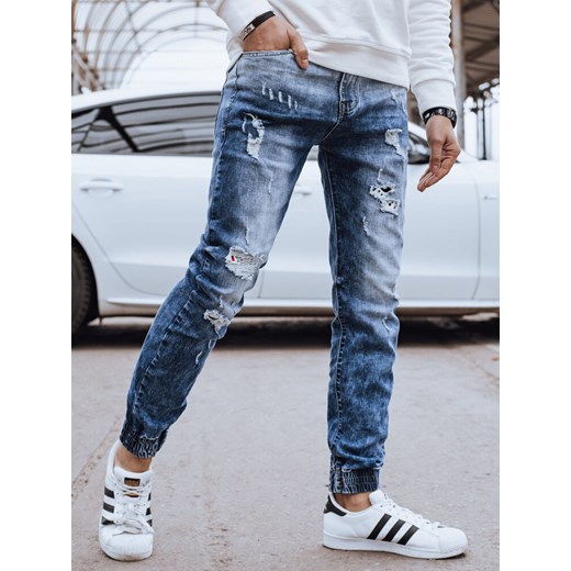 Spodnie męskie jeansowe joggery niebieskie Dstreet UX4231 ze sklepu DSTREET.PL w kategorii Jeansy męskie - zdjęcie 171485822