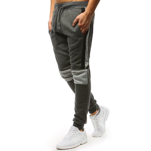 Spodnie męskie dresowe antracytowe Dstreet UX3372 ze sklepu DSTREET.PL w kategorii Spodnie męskie - zdjęcie 171485851
