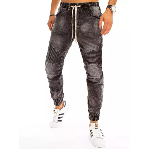 Spodnie męskie jeansowe ciemnoszare Dstreet UX3225 ze sklepu DSTREET.PL w kategorii Spodnie męskie - zdjęcie 171485931