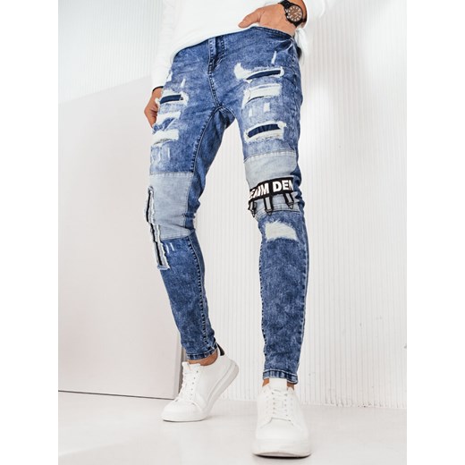 Spodnie męskie jeansowe niebieskie Dstreet UX4249 ze sklepu DSTREET.PL w kategorii Jeansy męskie - zdjęcie 171486041