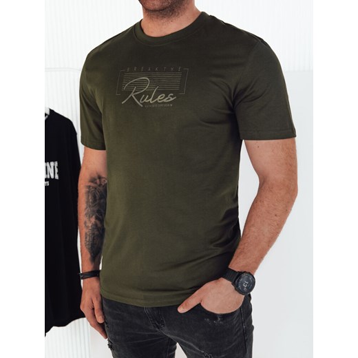 Koszulka męska z nadrukiem zielona Dstreet RX5410 ze sklepu DSTREET.PL w kategorii T-shirty męskie - zdjęcie 171486134