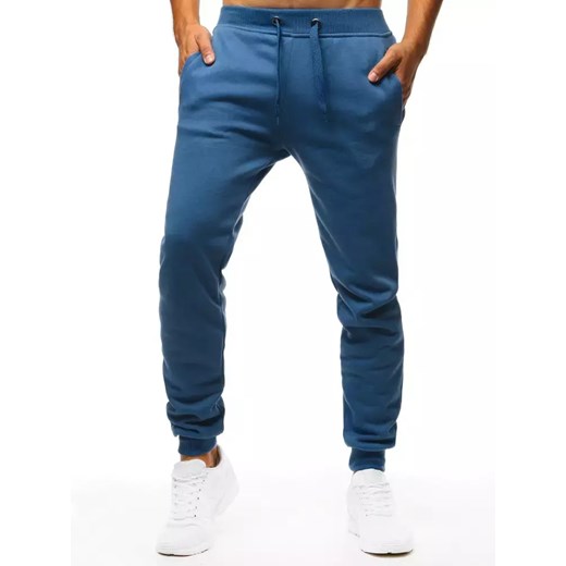 Spodnie męskie dresowe niebieskie Dstreet UX3370 ze sklepu DSTREET.PL w kategorii Spodnie męskie - zdjęcie 171486363