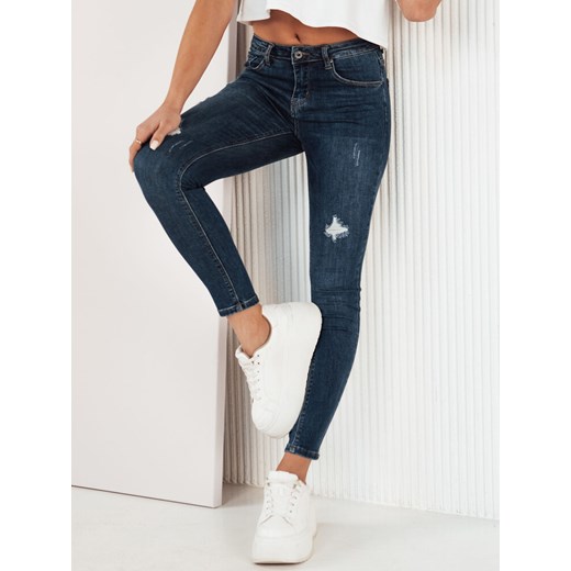 Spodnie damskie jeansowe RENAR niebieskie Dstreet UY1974 ze sklepu DSTREET.PL w kategorii Jeansy damskie - zdjęcie 171486563