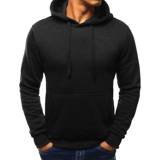 Bluza męska z kapturem czarna BX2028 ze sklepu DSTREET.PL w kategorii Bluzy męskie - zdjęcie 171486572