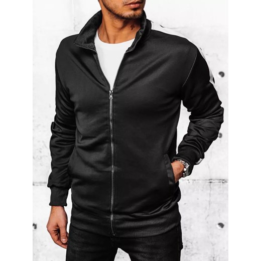 Bluza męska rozpinana czarna Dstreet BX5562 ze sklepu DSTREET.PL w kategorii Bluzy męskie - zdjęcie 171486750