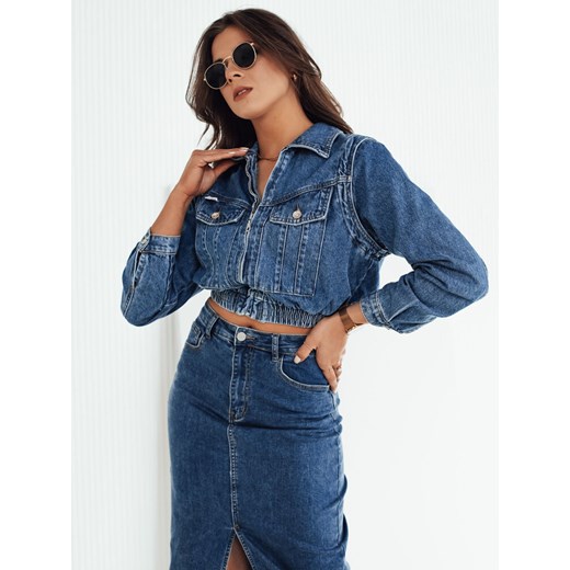 Kurtka damska jeansowa BLIRNA niebieska Dstreet TY4167 ze sklepu DSTREET.PL w kategorii Kurtki damskie - zdjęcie 171487004