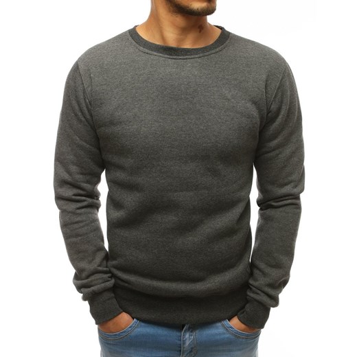 Bluza męska bez kaptura antracytowa BX2405 ze sklepu DSTREET.PL w kategorii Bluzy męskie - zdjęcie 171487020