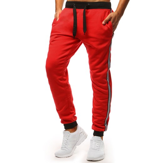 Spodnie męskie dresowe czerwone UX3536 ze sklepu DSTREET.PL w kategorii Spodnie męskie - zdjęcie 171487132