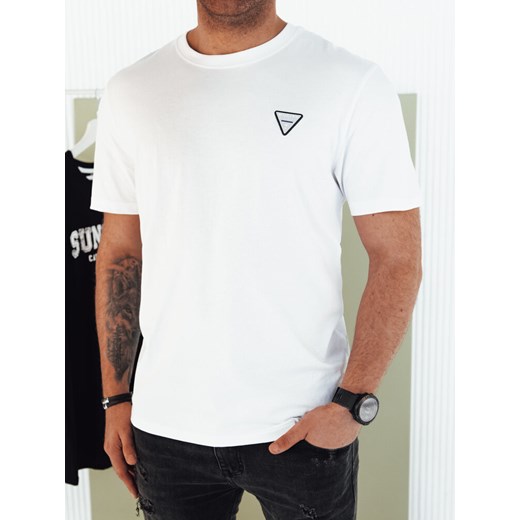 Koszulka męska basic biała Dstreet RX5440 ze sklepu DSTREET.PL w kategorii T-shirty męskie - zdjęcie 171487493