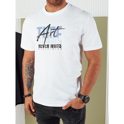 Koszulka męska z nadrukiem biała Dstreet RX5392 ze sklepu DSTREET.PL w kategorii T-shirty męskie - zdjęcie 171487863