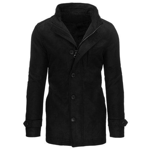 Płaszcz męski czarny Dstreet CX0435 ze sklepu DSTREET.PL w kategorii Płaszcze męskie - zdjęcie 171487893