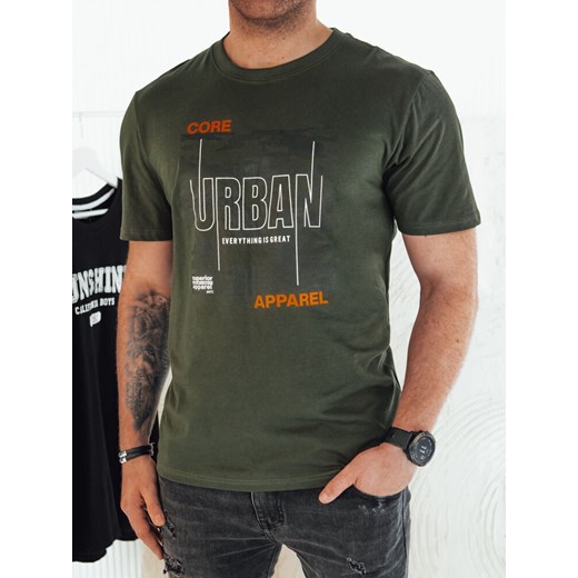 Koszulka męska z nadrukiem zielona Dstreet RX5456 ze sklepu DSTREET.PL w kategorii T-shirty męskie - zdjęcie 171488061
