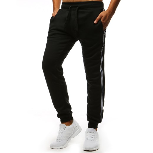 Spodnie męskie dresowe czarne UX3537 ze sklepu DSTREET.PL w kategorii Spodnie męskie - zdjęcie 171488100