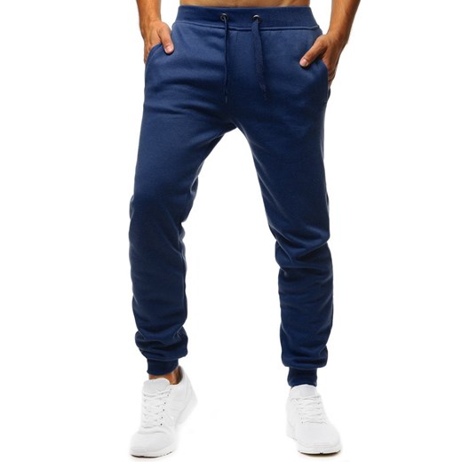 Spodnie męskie dresowe niebieskie Dstreet UX2709 ze sklepu DSTREET.PL w kategorii Spodnie męskie - zdjęcie 171489281