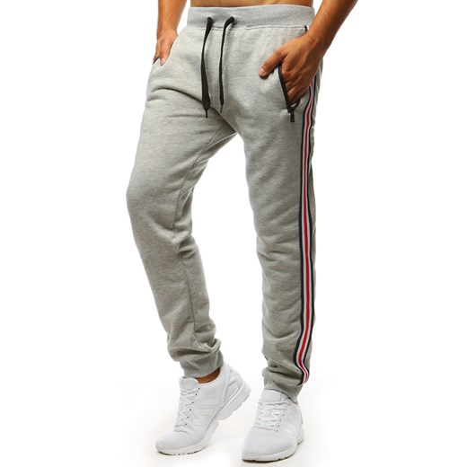Spodnie męskie dresowe szare Dstreet UX3624 ze sklepu DSTREET.PL w kategorii Spodnie męskie - zdjęcie 171489444