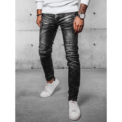 Spodnie męskie jeansowe czarne Dstreet UX4090 ze sklepu DSTREET.PL w kategorii Jeansy męskie - zdjęcie 171489494