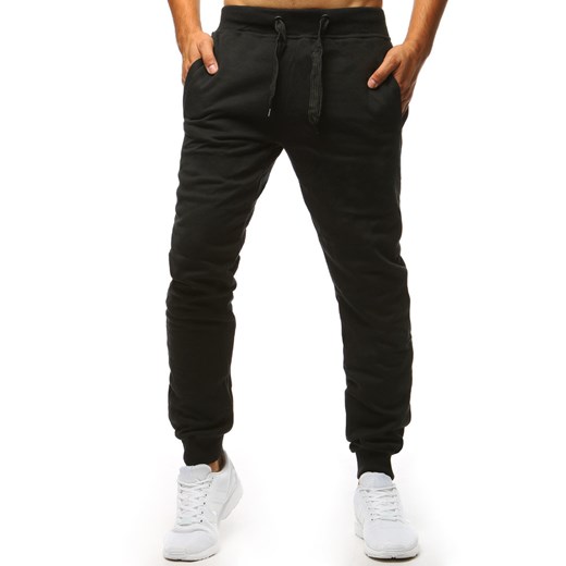 Cienkie męskie spodnie dresowe czarne Dstreet UX4014 ze sklepu DSTREET.PL w kategorii Spodnie męskie - zdjęcie 171489562