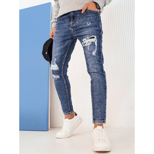 Spodnie męskie jeansowe niebieskie Dstreet UX4235 ze sklepu DSTREET.PL w kategorii Jeansy męskie - zdjęcie 171489784