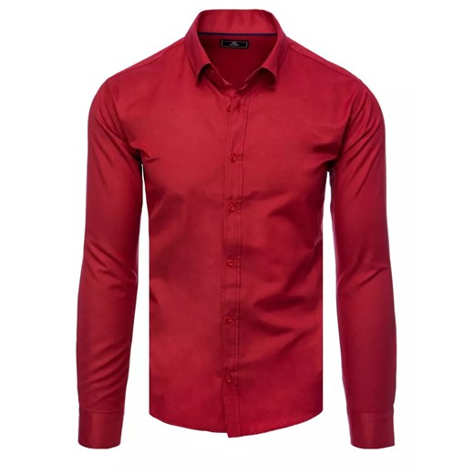 Koszula męska elegancka bordowa Dstreet DX2431 ze sklepu DSTREET.PL w kategorii Koszule męskie - zdjęcie 171490064