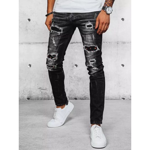 Spodnie męskie jeansowe szare Dstreet UX3942 ze sklepu DSTREET.PL w kategorii Jeansy męskie - zdjęcie 171490202